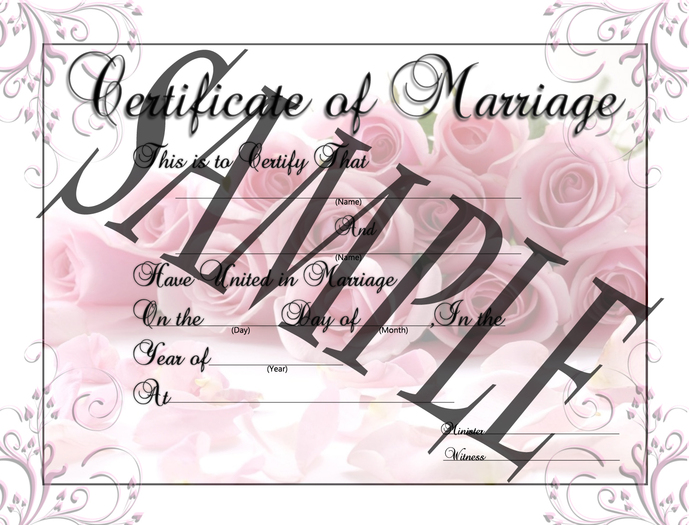 Marriage Certificate Roses - FULL PERMS!