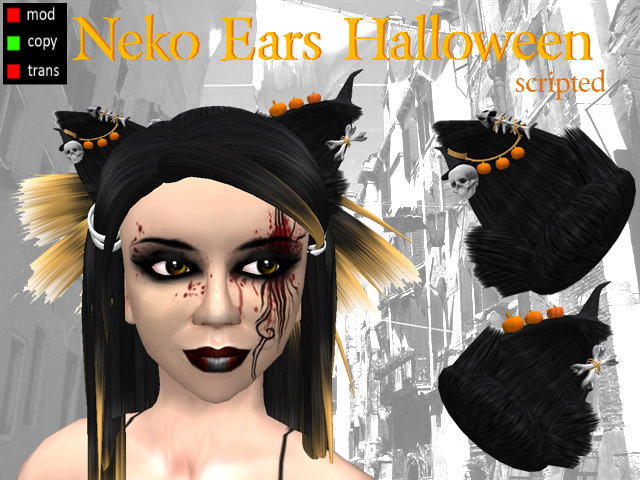 [MC] Neko Ears - Halloween black
