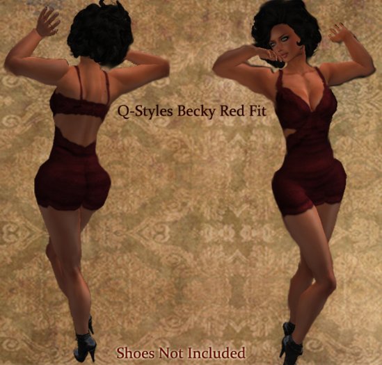 Q-Styles Becky Red Dress Fit