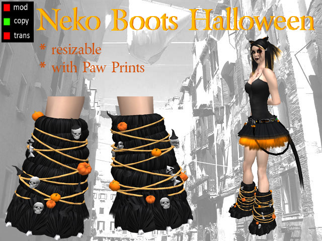[MC] Neko Boots - Halloween crimson