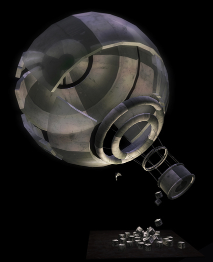 Confused Words Fall From Hot Air Balloon by Nessuno Myoo 