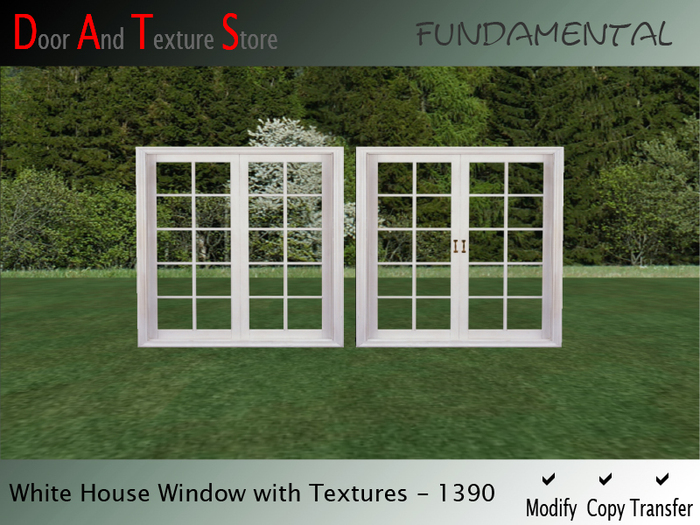 ! Sale ! White Window Double Window with Textures - Copy Mod Transfer 1385