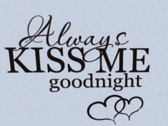 kiss me wall decal