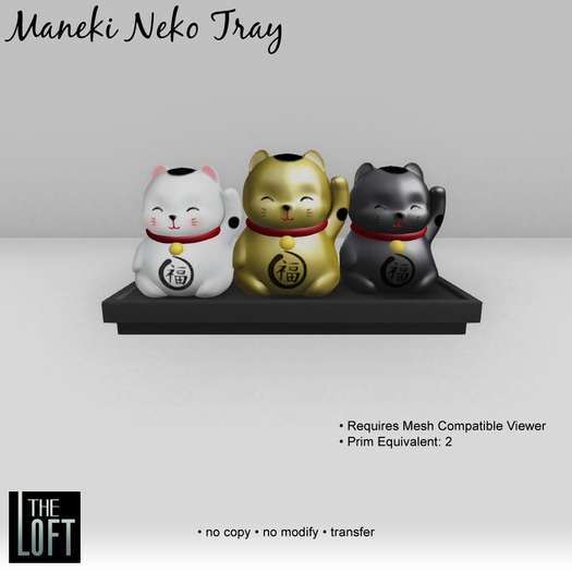 The Loft - Maneki Neko Tray Set