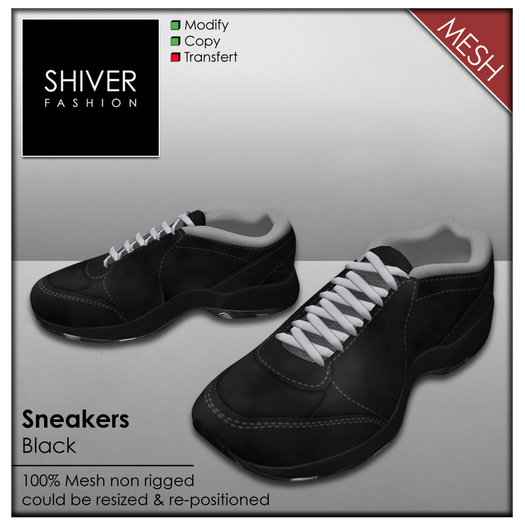 Shiver - Basket Sneakers Mesh - Noire