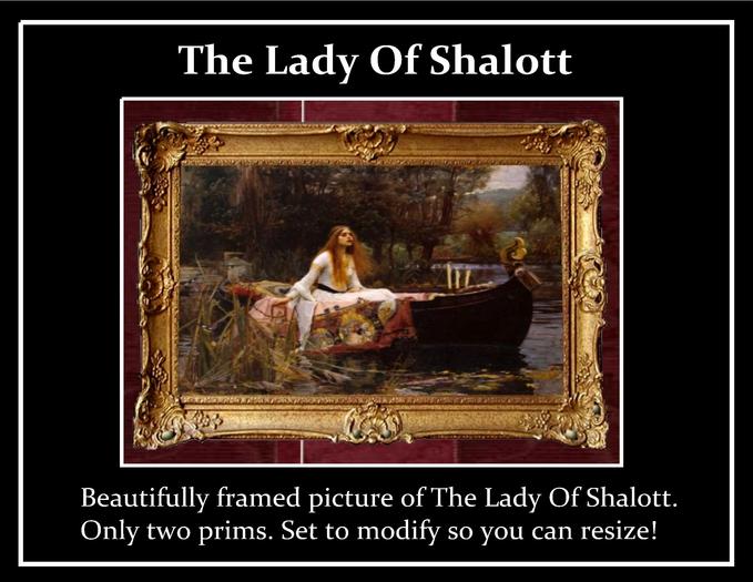 The Lady Of Shalott-Framed Picture