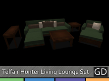 GD Telfair Living Room Lounge Set Hunter