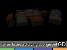 GD Telfair Living Room Lounge Set Espresso