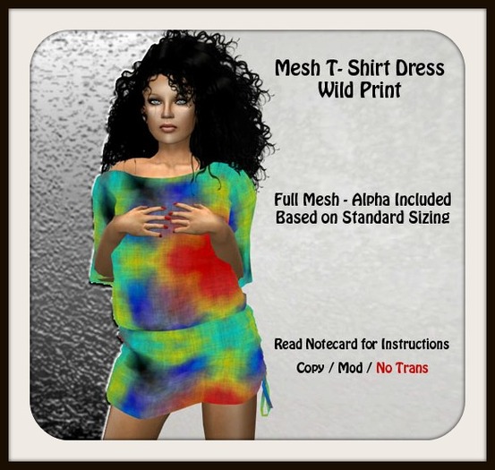 Mesh T-Shirt Dress - Wild Print