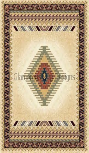 BEAUTIFUL Quality Western Indian Rug - Chief Cream- 1 Prim!