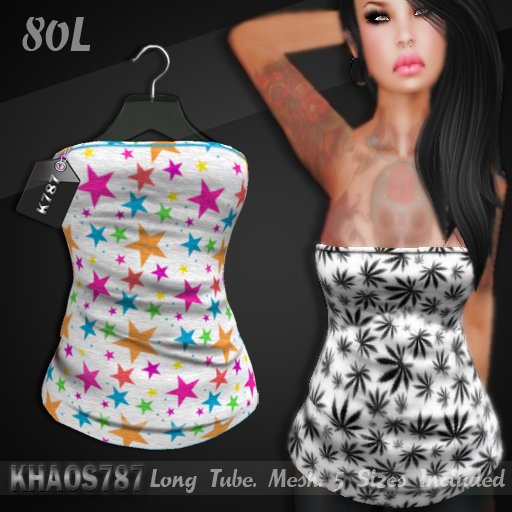 (K787) Long Tube Mesh - Starry
