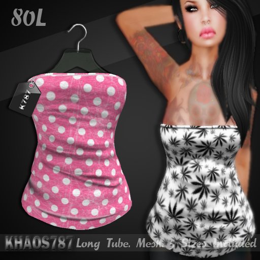 (K787) Long Tube Mesh - Dots