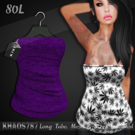(K787) Long Tube Mesh - Purple