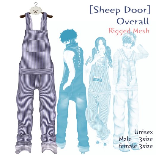 [Sheep Door] Overall (Mesh) Hickory