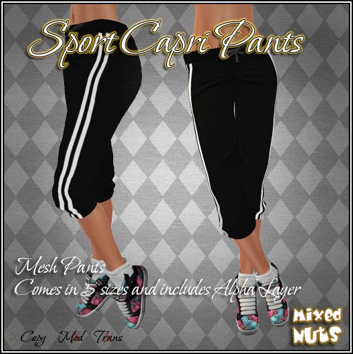 MN - Mesh Sport Capri - Black