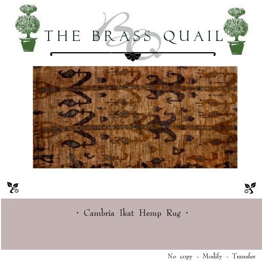 · Cambria Ikat Hemp Rug · ( Natural )