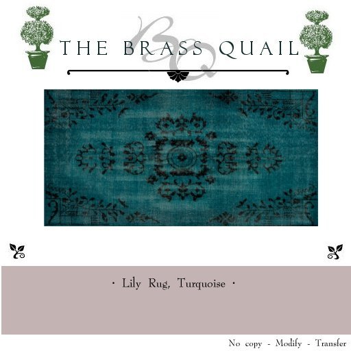 · Lily Rug · ( Turquoise )
