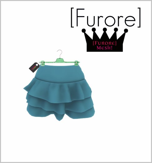 [Furore] MESH Ruffle Skirt [Basic] *Blue*
