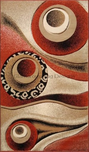QUALITY Modern Rug – Gabriella Orange- 1 Prim!