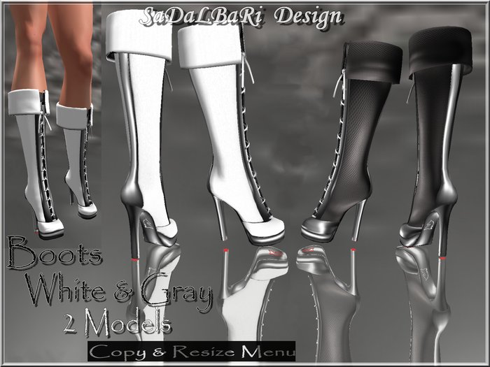 Boots White & Gray 2 Models