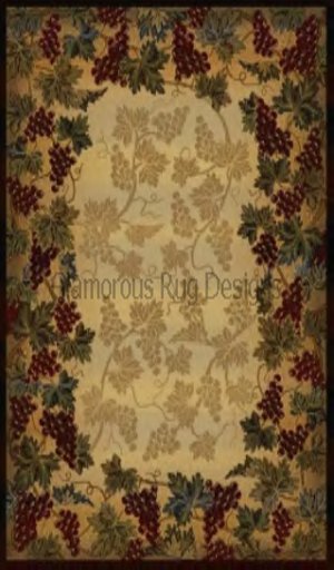 ELEGANT Leaf Leaves Grapevine Rug – Julieanne Cream - 1 Prim!