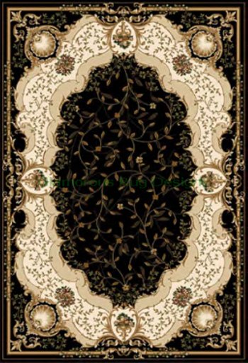 BEAUTIFUL Quality Oriental Persian Rug - Sally Black / Cream- 1 Prim!