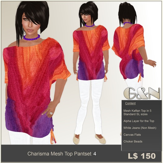 G&N Quality Design Charisma Mesh Top Pantset 4 (Copy Version)