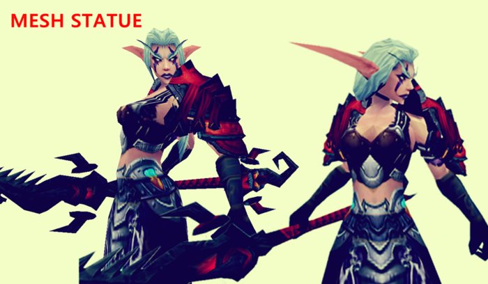 Mesh warrior Statue