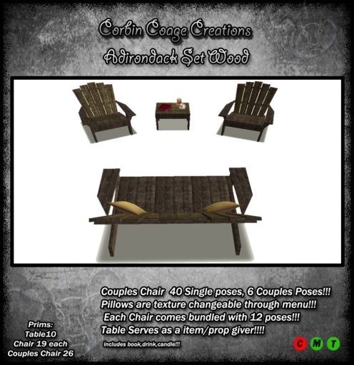 Adirondack Wood Set - Couple's Set
