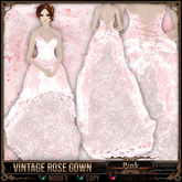 [Mesh] =^.^= Curious Kitties - Vintage Rose Gown - Pink