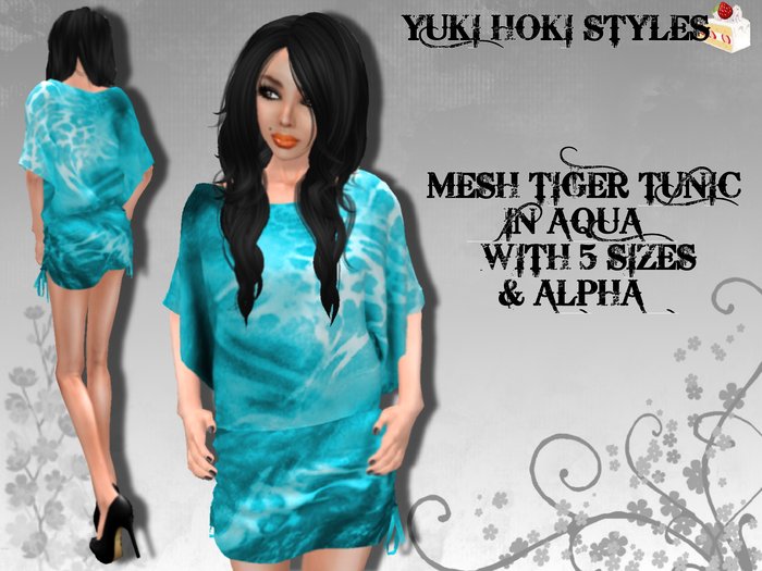 YHS Mesh Tiger Tunic Aqua