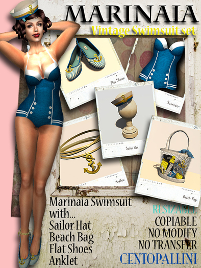 *CentoPallini* SWIMSUIT [MARINAIA]