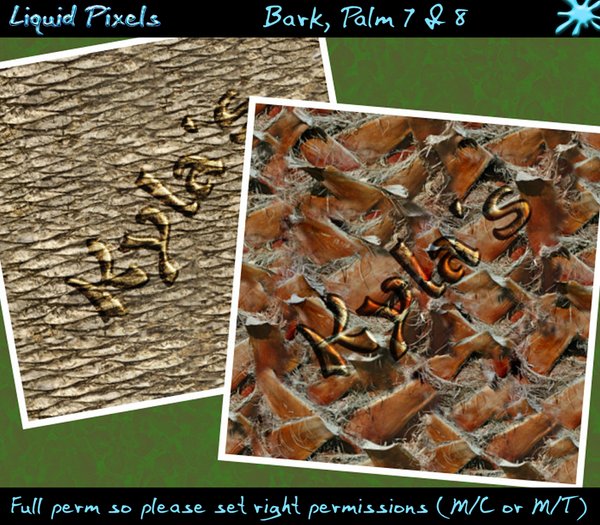 Bark, Palm 7 & 8