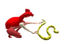 Snake and Devil by H&G - 2 sculptures - only 1 Prim each