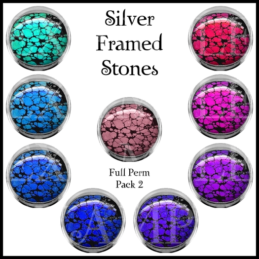 Eternal Creativity ~ Silver Framed Stones Pack 2