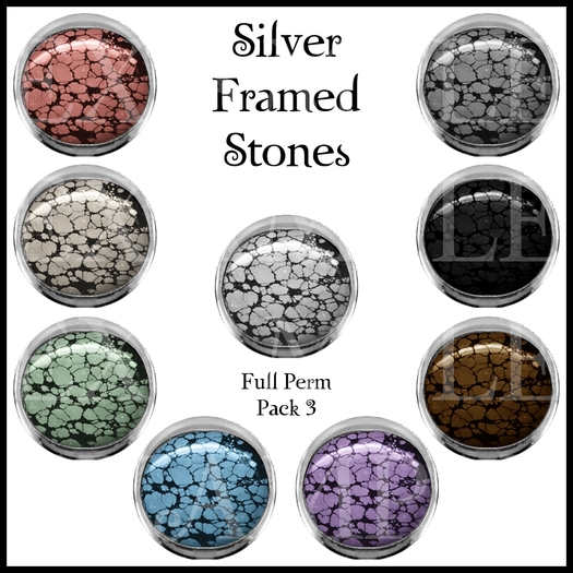 Eternal Creativity ~ Silver Framed Stones Pack 3