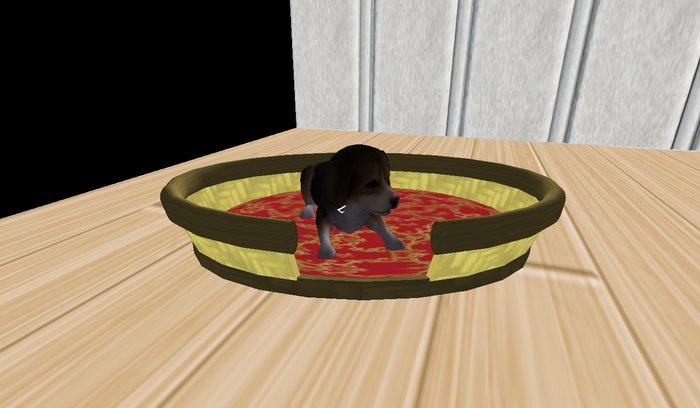 Pet Bed Small Red/Gold Asian