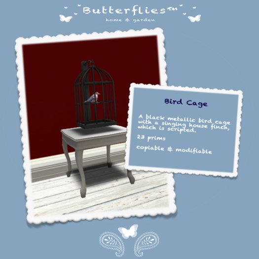 ButterfliesTM - Bird Cage & Bird