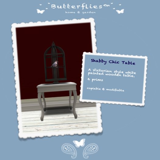 ButterfliesTM - Shabby Chic Table