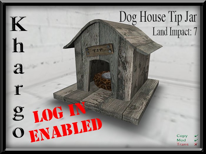 Khargo: Dog House Tip Jar / Tipjar - Log In Version for Clubs / Employees / Split Tips