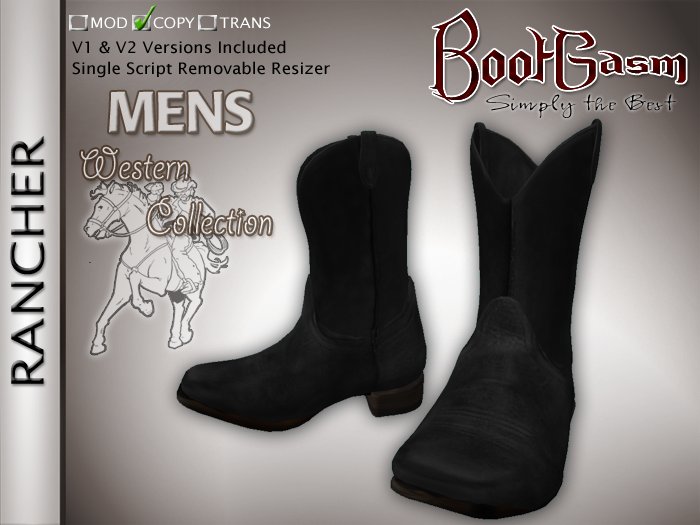 Bootgasm Rancher Men's Cowboy Boots Black