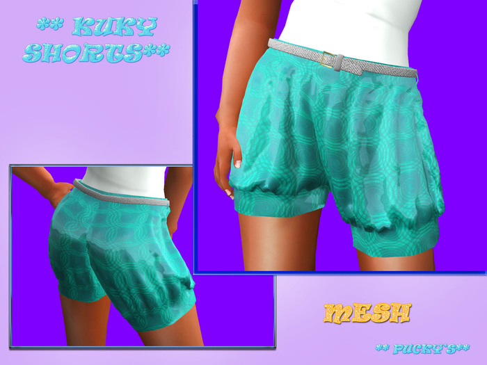 ** KUKY SHORTS** TEAL BOX