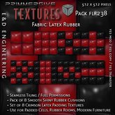 [FLR238] 8 Crimson Latex and Black Latex Cushion Textures Scarlet Latex Textures Vinyl Textures by E&D ENGINEERING