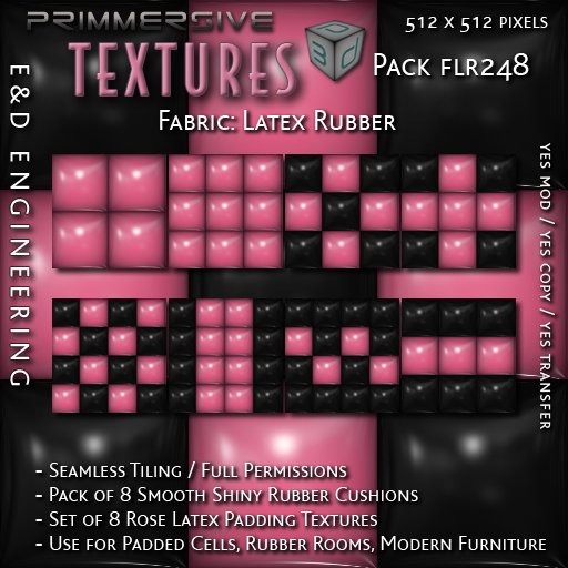 [FLR248] 8 Rose Pink Latex and Black Latex Cushion Textures Coral Latex Textures Vinyl Textures by E&D ENGINEERING
