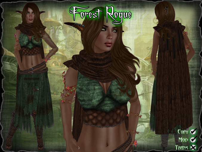 D&A Forest Rogue Green - Elven outfit