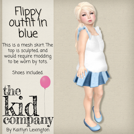 the kid company; flippy outfit - blue.