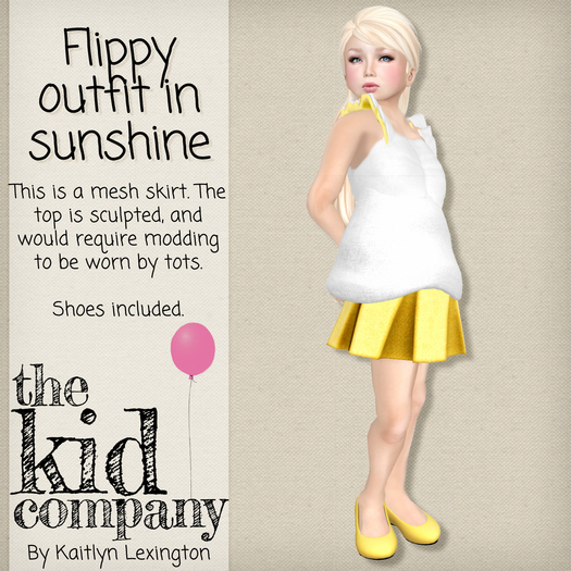 the kid company; flippy outfit - sunshine.