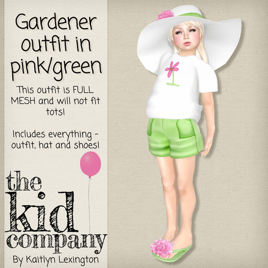 the kid company; gardener - pink/green.