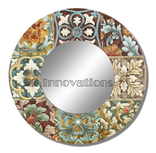 Floral Mirror Round