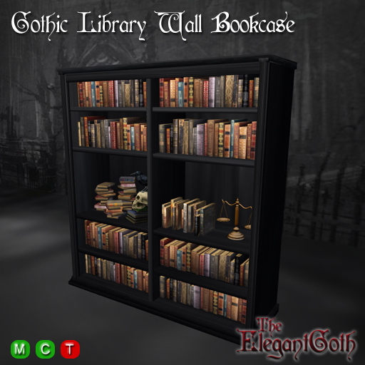Gothic Library Wall Bookcase